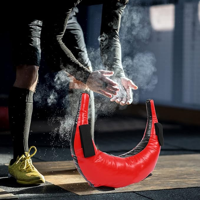 5-25kg Adjustable Fitness Power Bag, Freeweight Training Sandbag for Boxing and Full Body Workout, Durable PU Power Sandbag with Multiple Handles for Home Gym Use