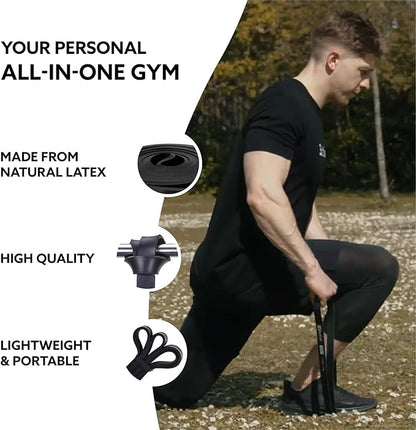 3DActive Pull Up Assist Band - Resistance Band for Strength Training, Powerlifting, Body Stretching, Crossfit - Exercise Guide Included.