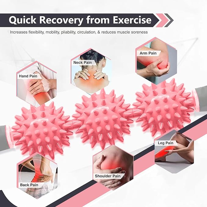 Cellulite Massager, Fascia Blaster for Cellulite, Muscle Roller Stick Lymphatic Drainage Massager for Relif Body Sorness, Trigger Points, Sports Legs, Back Recovery, Candy Pink