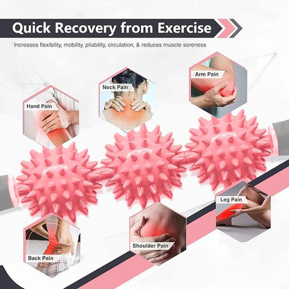 Cellulite Massager, Fascia Blaster for Cellulite, Muscle Roller Stick Lymphatic Drainage Massager for Relif Body Sorness, Trigger Points, Sports Legs, Back Recovery, Candy Pink