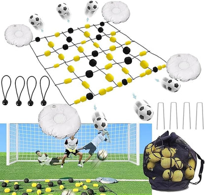 Soccer Goalkeeper Rebound Board – Grade Deflector with Multiple Angles | Reflex Training for Agility; Reaction Speed | 2.8x2m/1.6x2m Floor Matrix for Goalkeeper Training
