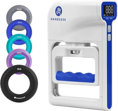 Grip Strength Tester 265lb/120kg, Digital Hand Dynamometer FDA Registered with Backlit LCD for Grip Strength Testing and Training