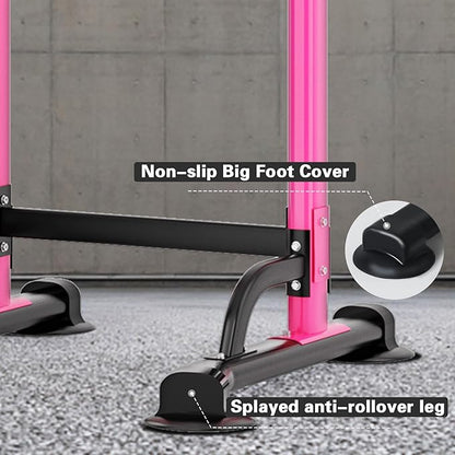 soges Power Tower Pull Up Bar Station, Free Standing Pull Up Rack Dip Station for Home Gym, Height Adjustable Home Strength Training Fitness Workout Equipment