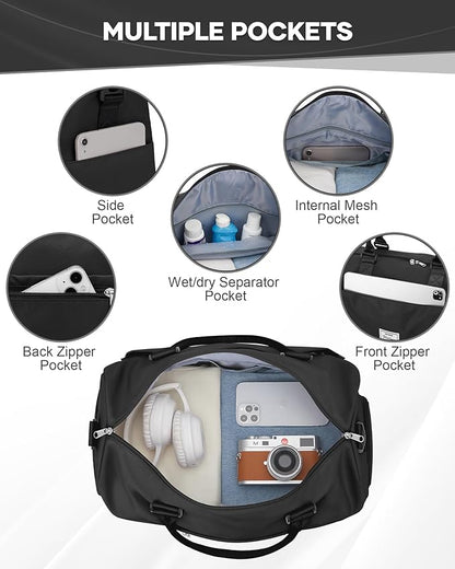 Gym Bag Womens,Travel Duffel Carry on Bag Sport Tote Bag Weekend Overnight Bag