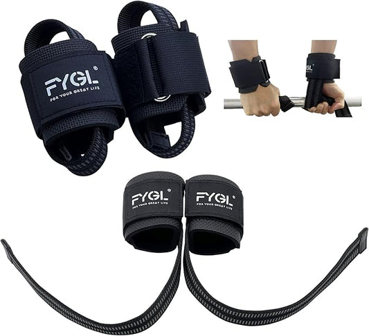 Weight-Lifting-Straps - Neoprene Padded Wrist Support with Nylon Dura Grip, Wrist Wraps for Weightlifting, Powerlifting, Deadlift & Strength Training