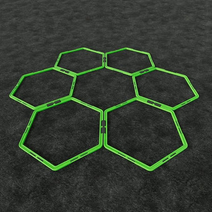 Power Systems Hex Agility Rings, Ladder, Hurdle Set All in One - Use Indoors or Outdoors for Speed & Skill Training