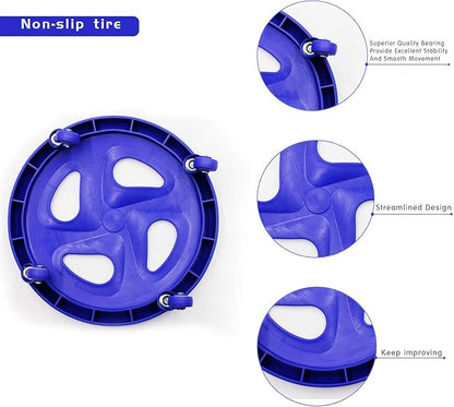 Abdominal Roller Ab Exercise Wheel Disc Core Coaster Core Fitness Sliders Ab Workout Equipment Easy Roller with Knee Mat for Home Gym