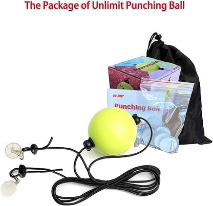 Boxing Reflex Ball for Hand Eye Coordination, Boxing Equipment for Training at Home, Double End Punching Ball, Workout for Adults & Kids Indoor, No Hammer for Installing, Anxiety Stress Relief.