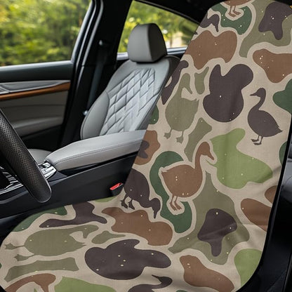 Bulopul Duck Hunting Camo Car Seat Towel Cover After Gym Workout Running Swimming Automotive Accessories for Girly Women Non-Slip Sweating Car Seat Cover