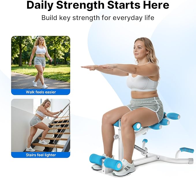 MERACH Deep Squat Machine for Women, Adjustable Glutes Trainer Machine, Core & Leg Exercise, Push Up Board Workout Equipment at Home Gym