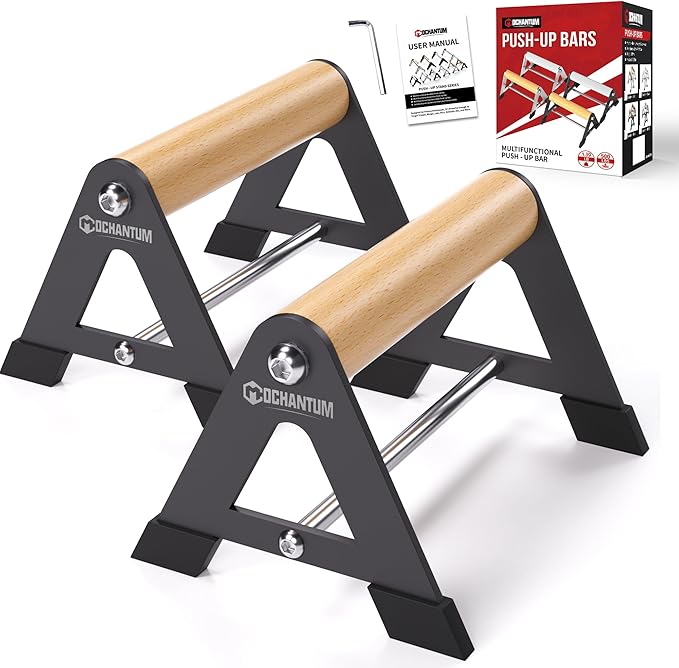 Push Up Bar - Heavy-Duty Stainless Steel Pushup Stands with Non-Slip Base, 500LB Capacity, Portable Home Gym Equipment for Strength Training & Floor Workouts
