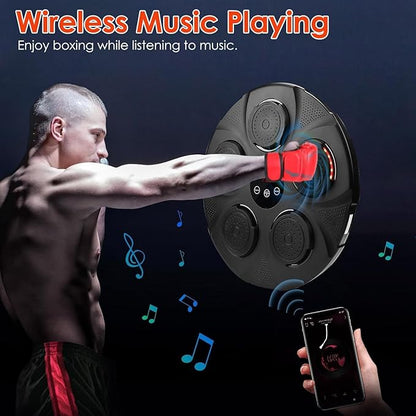 KOCASO Music Boxing Machine with Boxing Gloves - Wireless Smart Music Boxing Machine, 9 Speeds & 9 Modes Light - Wall Boxing Punching Pad Electronic Workout Machine for Home Gym