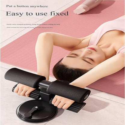 Ab Training Auxiliary Device - Multi-functional Adjustable Ab Trainer 3-Level Sit-Up Assistant with Dual Suction Cups, Ergonomic Low-Impact Core Strengthener for Home/Gym