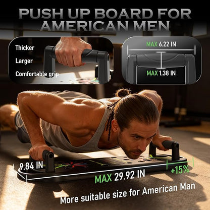 Push Up Board Fitness, Workout Home Gym Equipment, 20 in 1 Exercise Pushup Bar Handles for Floor, Strength Training Equipment for Men