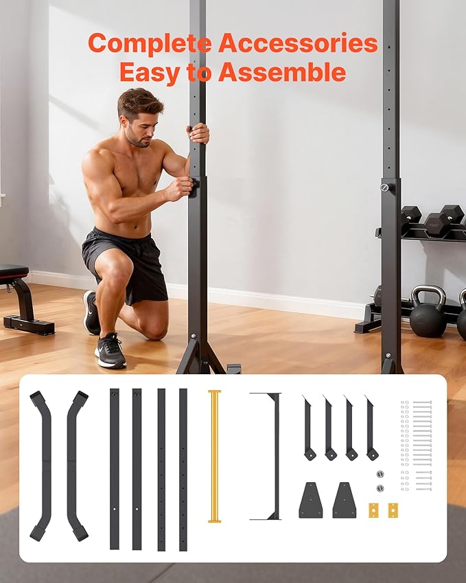 VEVOR Pull Up Bar, 330LBS Capacity Portable Pullup Bar Station, Pullup Bars Free Standing with H-Frame Structure & Heavy-Duty Steel Tube, 8 Level Height Adjustment Gravity Fitness for Arms Back Chest