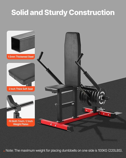 VEVOR Chest Press Machine, Bench Press Set, Adjustable Flat Incline Bench with Independent Converging Arms, Upper Chest Equipment, Fitness Home Gym Equipment Chest