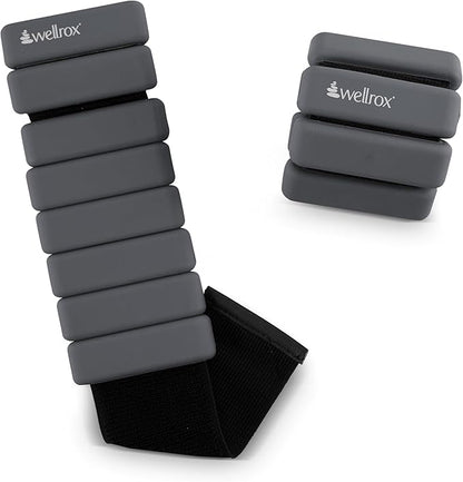 Wellrox Weighted Bangles – Adjustable Ankle and Wrist Weights for Women & Men – Set of Ankle Weights 2 lbs (1 lb Each Wrist Weight) | Weighted Arm Bands for Pilates, Yoga, Running & Walking