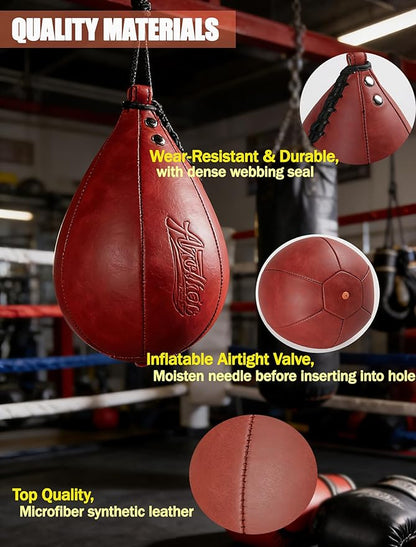 Boxing Speed Punching Bag MMA Training Speed Ball Hanging Swivel Reflex Bag Equipment Workout Kicking Martial Arts Home Gym Exercise Speedball