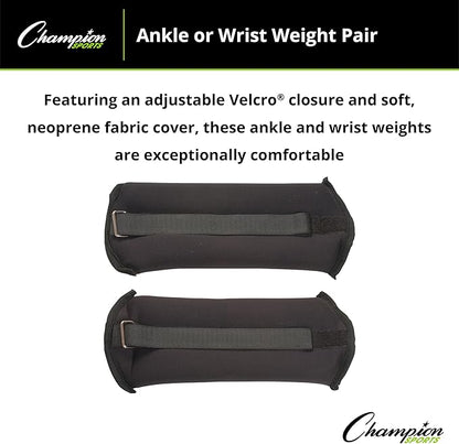 Champion Sports Soft Adjustable Ankle and Wrist Weights