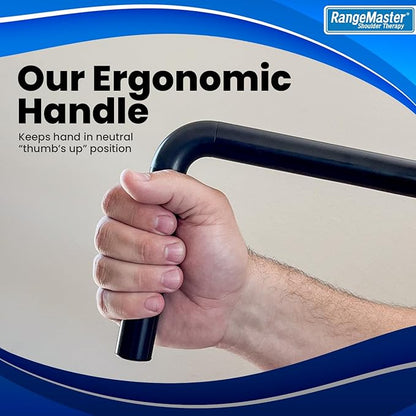 RangeMaster ShoulderWand Therapy Stretching Tool│Collapsible Stretching Bar│Physical Therapy Tool for Recovery and Increasing Motion (Black)