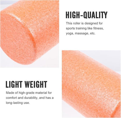 Foam Roller Yoga Massage Stick, Epp Material Muscle Relaxing Roller for Back and Legs, 30x15cm Orange Fitness Tool for Physical Therapy and Post-Workout Use