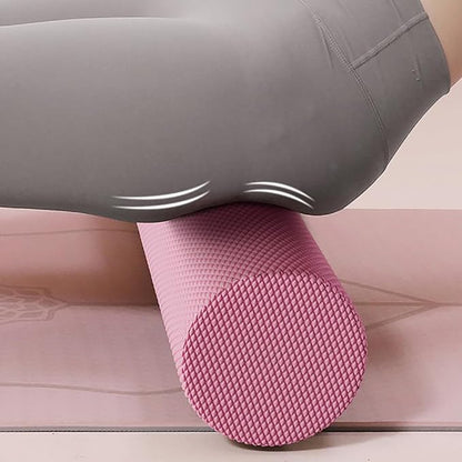 12 Inch EVA Soft Dot Foam Roller for Muscle Therapy, Yoga and Balance Exercises, High-Density Massage Roller, Foam Roller for Back, Legs for Home, Gym and Travel (Pink#L)