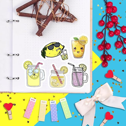 BulbaCraft Lemonade Stickers for Water Bottle and Laptop - Waterproof Vinyl Lemonade Decals, Gifts for Women & Men