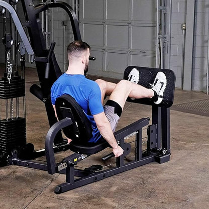 Body-Solid (EXM2500BLPS/300) Multi-Station Home Gym Machine, Arm & Leg Strength Training Functional Exercise Workout Station, 310lbs. Black Weight Stack with Leg Press
