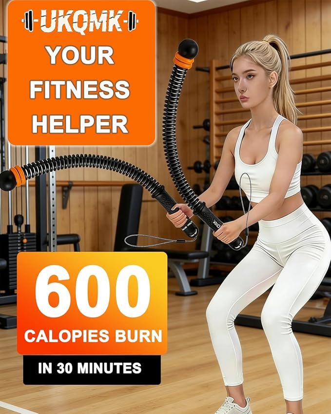 Ropeless Battle Ropes Cordless Adjustable Weighted Portable Home Gym Exercise Rope with Storage Bag Training Equipment for Men & Women Full Body Strength Fitness and Workout