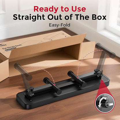 FLYBIRD Foldable Flat Weight Bench For Home Gym, Sturdy Strength Training Workout Bench, Space-saving Bench Press Flat Exercise Bench, Easy to Assemble