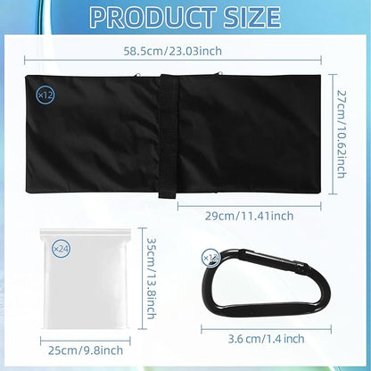12 Pack Sandbags Weight Bags for Photography Equipments, Photography Sand Weight Bags, Heavy Duty Sandbags for Backdrop Stand, Outdoor Canopy, Photo Tripod,Pop up Tent, Umbrella Base (Black)
