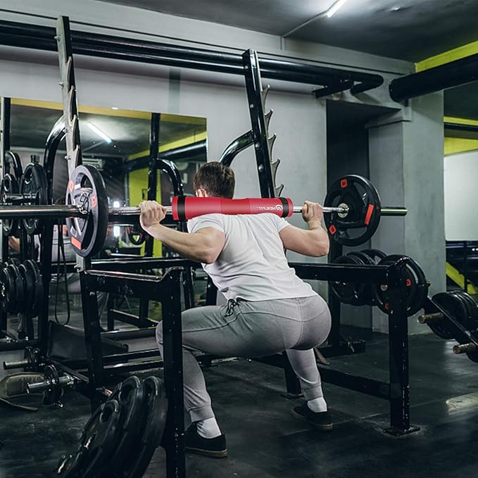 Barbell Pad Squat Pad for Squats—Squat Bar Pad—Great for Weightlifting,Lunges and Hip Thrusts—Foam Sponge Pad—Fit Standard and Olympic Bars Perfectly