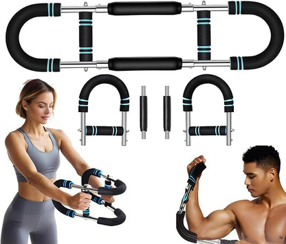 Twister Arm Trainer for Men 5 Level Resistance (45-110 lbs) Chest Workout Equipment for Women Exerciser Bar Biceps Triceps Forearm Abdominal Thigh Back Muscle Exerciser