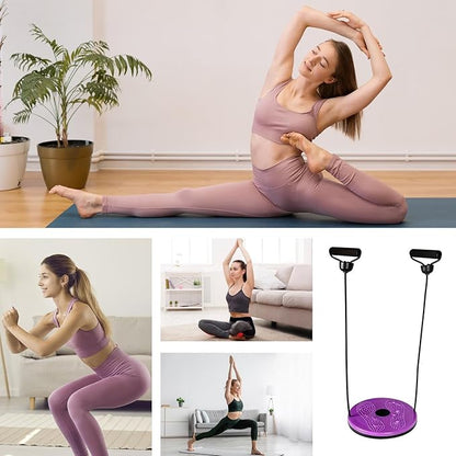 Waist Sculptor with Arm Bands, Non-Slip & Stable Design, 25cm, Waist Twïster Machine, 360° Wäist Trimmers, Balance & Core Training Tool, for Home Gym, Pilates, Yoga, Office Exercise