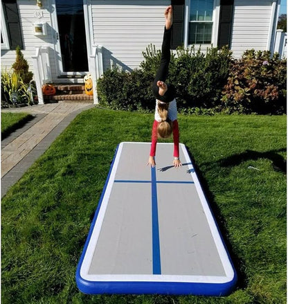 10ft/13ft/16ft/20ft Air Mat Tumble Track Inflatable Gymnastics Tumbling Track Mat with Electric Air Pump for Cheerleading/Practice/Beach/Park/Home use