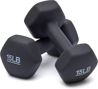 Amazon Basics Neoprene Dumbbell Hand Weights for Exercise and Muscle Toning