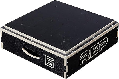 Rep Wooden Plyo Box | Stackable Jump Platforms for Home Gym Workouts | Multiple Height Options from 4, 6.8 and 12" Exercise Step Up Boxes for CrossFit & Plyometric Training | Durable Fitness Equipment