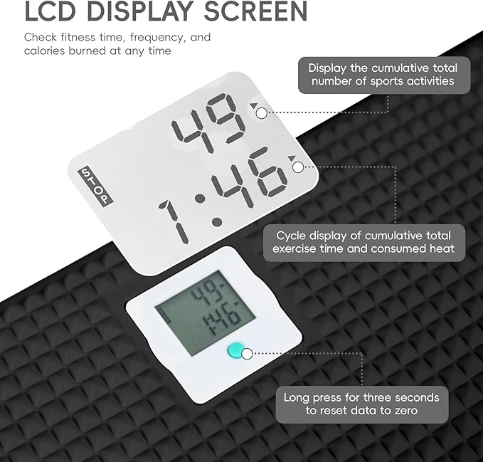 Ski Balance Trainer Machine with LCD Display, Low Impact Cardio & Core Workout Equipment for Home, Adult Balance Board for Full Body, Stability and Coordination Training