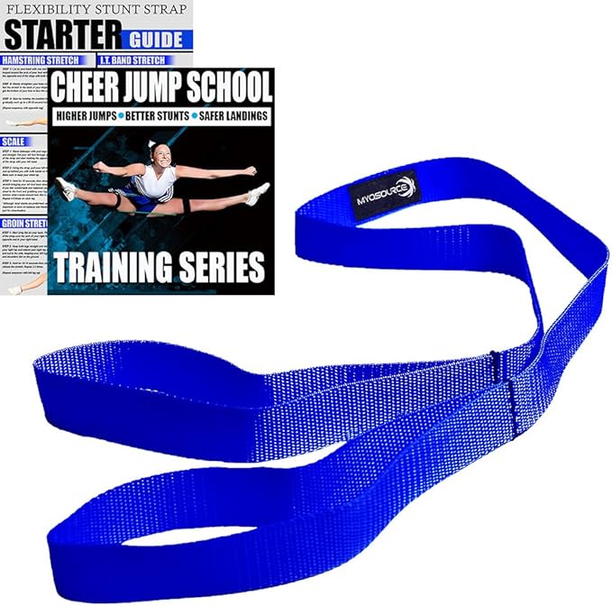 Cheer Kinetic Bands – Leg Resistance Bands for Cheerleaders | Improve Flexibility, Jumps, Stunts & Tumbling | 4-Level Resistance System with 12 Stunt Strap Colors + Digital Training Downloads