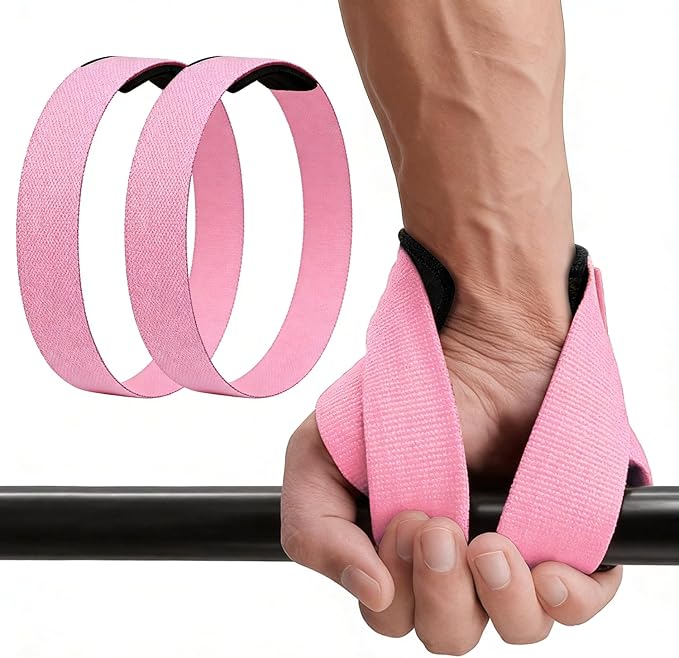 Weight Lifting Straps Anti-Slip Padded Wrist Wraps - Heavy Duty Gym Wrist Support for Deadlift Powerlifting Strength Training - Universal Fit for Men Women