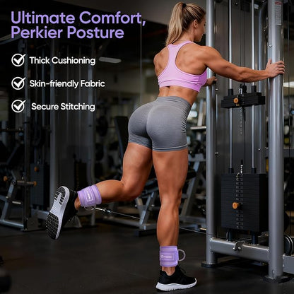 FitBeast Ankle Straps for Cable Machines Women, Ankle Strap Set - Glute Kickback Ankle Strap & Gym Handles, Gym Ankle Straps for Resistance Bands, Booty Workouts, Leg Extensions, Hip Abductors