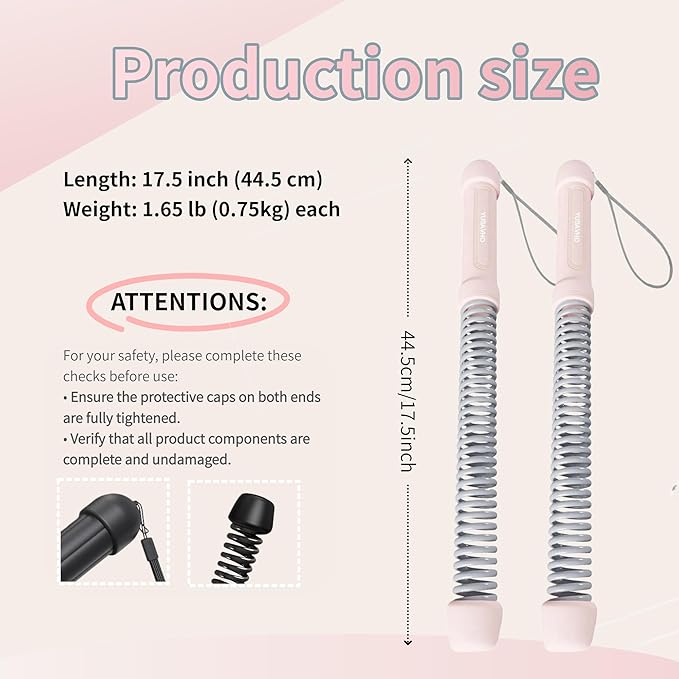 Ropeless Battle Ropes for Home Gym-Portable Cordless Training Rope Fitness Equipment for Men & Women,Weighted Workout Ropes for HIIT,Versatile Exercise Equipment for Home and Travel(Pink)
