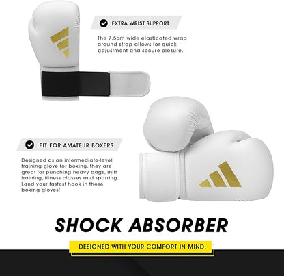 adidas Speed 50 Gel Boxing Gloves - Adult Boxing Gloves for Men & Women - Heavy Bag Gloves, Kickboxing Gloves for Women, MMA Sparring Gloves, Punching Bag Gloves for Men