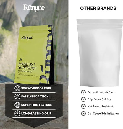 RUNGNE Chalk - Premium Sports Chalk for Rock Climbing, Bouldering, and Weightlifting - High-Performance Chalk for Superior Grip