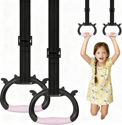 New Professional Gymnastic Rings,Both for Adults and Kids,Support 550 LBS,Home Fitness Equipment,Indoor and Outdoor Pull-up Bar for Stretching and Height Increase,with Adjustable Straps