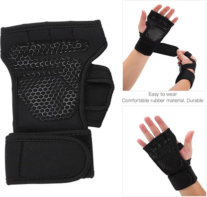 Workout Gloves for Men Gym Weight Lifting Gloves with Wrist Wrap Support Full Palm Protection Gym Gloves Exercise Fitness Training Gloves