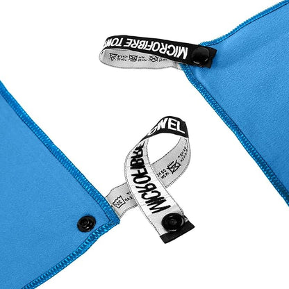 Microfiber Travel Towel, Soft Lightweight Quick Dry Towel, Super Absorbent Compact Travel & Sports & Beach Towels for Camping, Backpack, Gym, Swimming, Yoga, Hiking (XL:30"×60" -Blue)