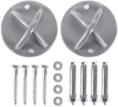 2 Pack Wall Mount Bracket for Suspension Straps, Ceiling Anchor Mount for Rings, Body Weight Strength Training Systems, Yoga Swings, Boxing Equipment