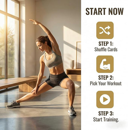 Bodyweight & Dumbbell & Suspension1 Workout Cards - 150 Large 5"x3.5" Exercise Cards with 36 Strength Moves, Home & Gym Fitness Cards for Men & Women, Beginner Fitness Guide