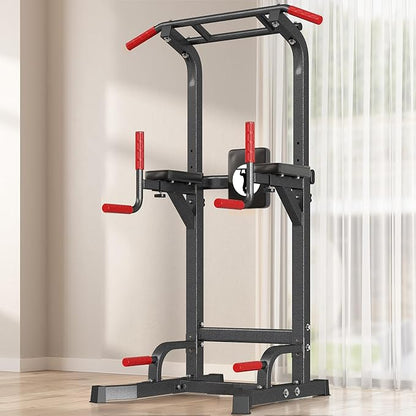 SogesPower Power Tower Pull Up Bar Station Multi-Function Pull Up Bar Stand for Home Gym, Adjustable Height Pull Up Dip Station Dip Bar Strength Training Fitness Equipment,Up to 500LBS